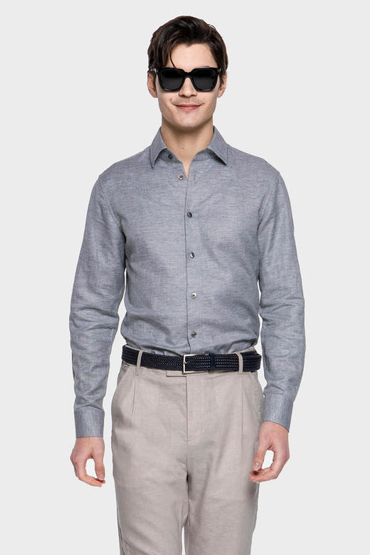 callisto苍灰色小方领衬衫 SPSTL045GR 商品图1