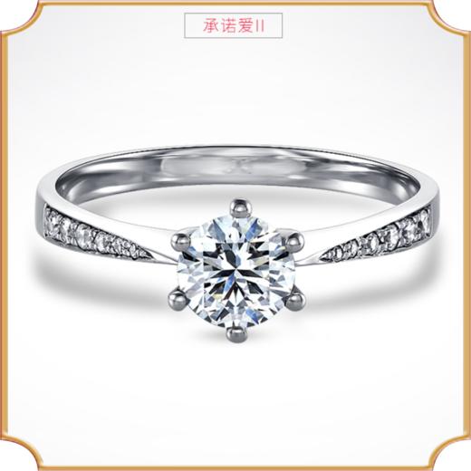 埃菲尔印记婚戒18K白金钻石戒指求婚1克拉30分女承诺爱Ⅱ 商品图3