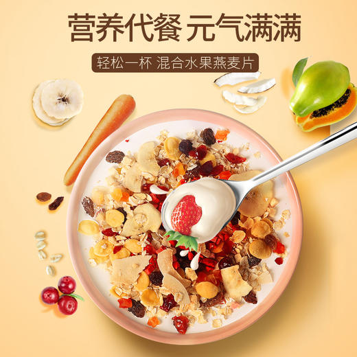 混合水果燕麦片 冲饮谷物 缤纷果味 营养代餐 550g/袋 商品图1