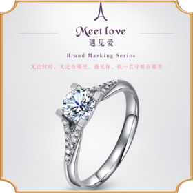 埃菲尔印记婚戒 18K白金钻石戒指求结婚戒指正品遇见爱Ⅱ