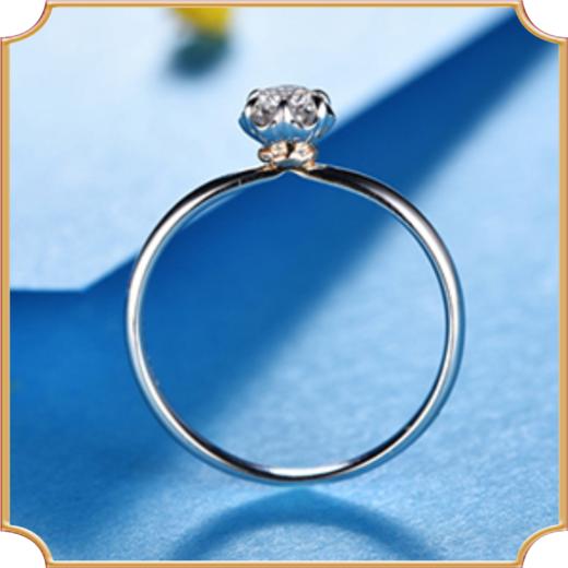 埃菲尔印记婚戒 18K白金钻石戒指1克拉求结婚戒指憧憬爱Ⅵ 商品图1