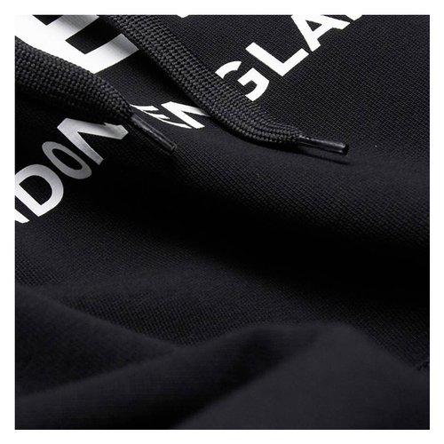 【二】BURBERRY 巴宝莉 男士棉质字母徽标印花棉质连帽卫衣 黑色 8009509 A1189 商品图3