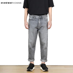 NINE WAY 011N04 2020春季新品合体直筒灰色牛仔裤