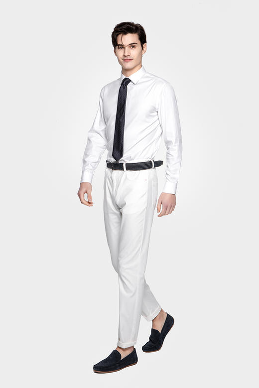 callisto白色绵混纺衬衫 SPSTL090WH 商品图3