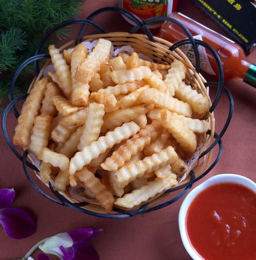 波浪红薯条2kg+送两袋番茄酱120g/袋（不单卖，购买任意套餐，课选购此产品） 商品图0