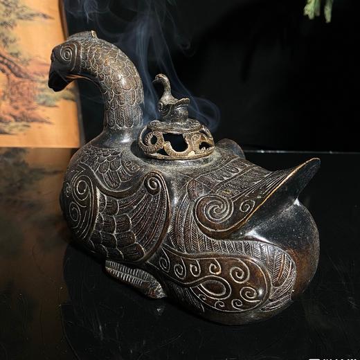 纯铜鸳鸯熏香炉 商品图2