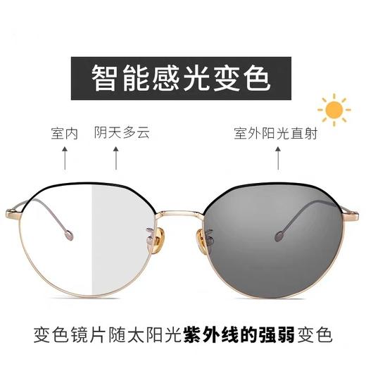 【变色镜套餐】抗蓝光变色眼镜电脑看手机眼睛疲劳护目平光镜防辐射，含300元镜架一副 商品图1
