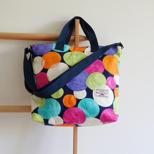 HUJI祤集HoriSling手提斜挎包插画复古大波点 商品图0