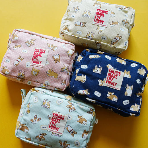 HUJI祤集Motley收纳包插画baby柯基 商品图0