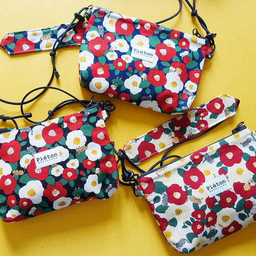 HUJI祤集pieton斜挎包风の花茶花小猫 商品图0
