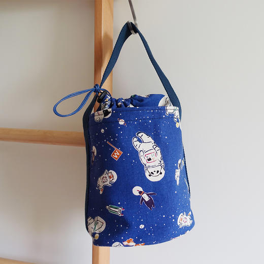 HUGOJIRO圆桶手提包插画动物宇航员 商品图1
