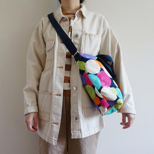 HUJI祤集HoriSling手提斜挎包插画复古大波点 商品图1