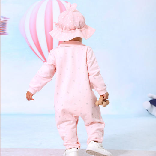 棉果果春秋季女童纯棉偏襟连体衣连身衣哈衣M122720420072 商品图1