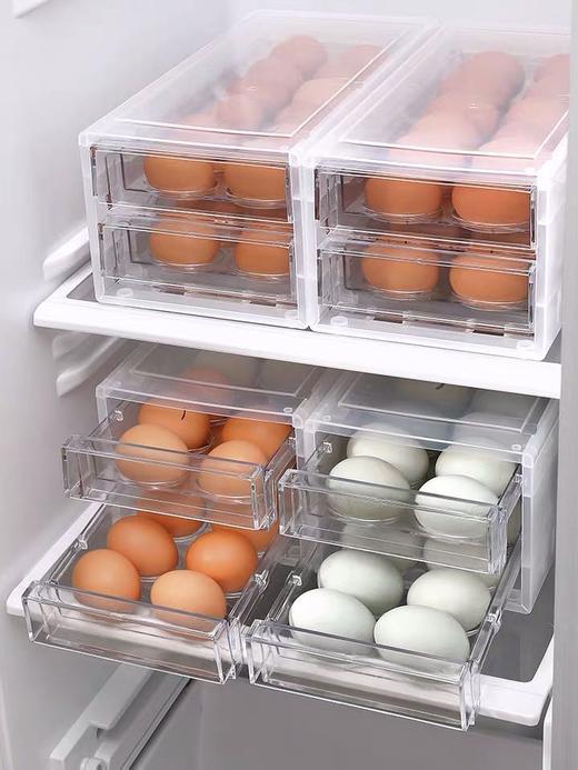 加厚鸡蛋盒冰箱鸡蛋收纳盒塑料抽屉式鸡蛋格装鸡蛋的包装盒子