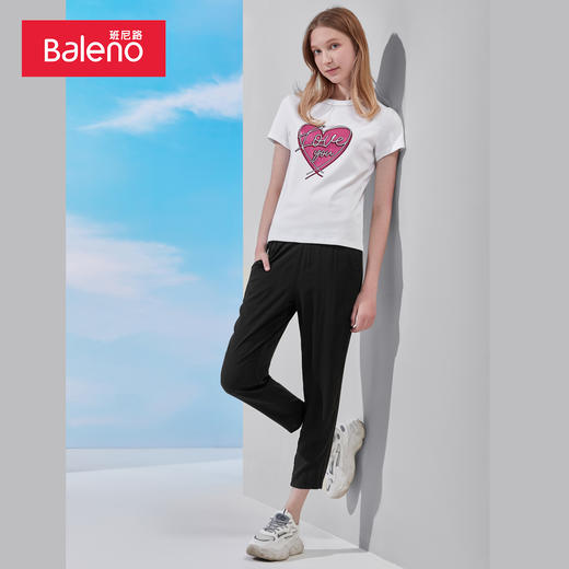 （员工内购）班尼路裤子女九分裤修身直筒薄款百搭休闲裤 商品图3