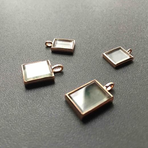 玻璃种翡翠平安无事牌18k玫瑰金镶嵌 商品图4