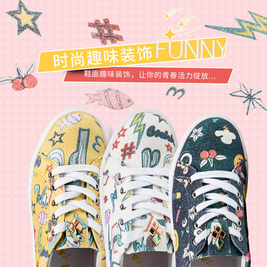 商场同款 | Safiya X emoji合作款休闲系带圆头平底低跟板鞋SF81112152 商品图3