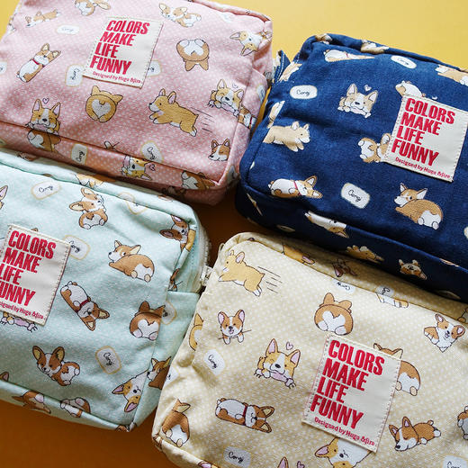 HUJI祤集Motley收纳包插画baby柯基 商品图1