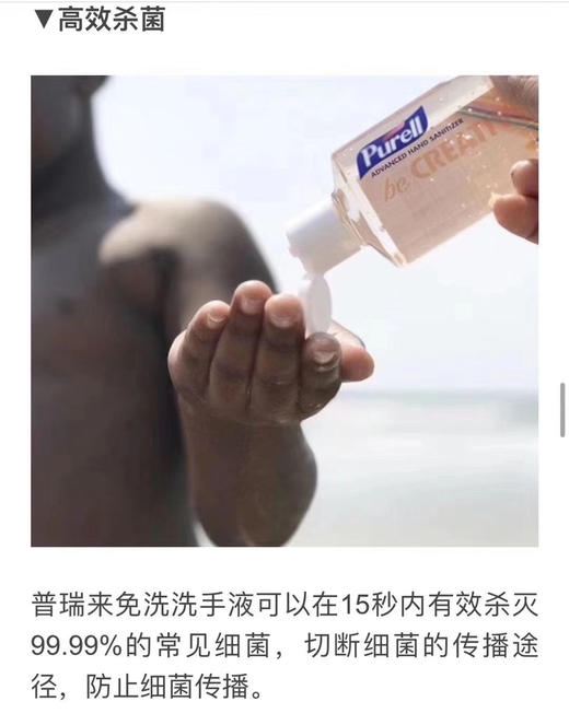 美国医院御用品牌Purell杀菌免洗洗手液118ml 商品图1