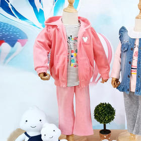 棉果果春秋季女童天鹅绒长袖外套M122100220137