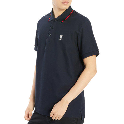 【二】BURBERRY 巴宝莉 男士棉质TB专属标识图案刺绣短袖 POLO衫 藏蓝色 8017007 A1222 商品图2