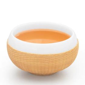 【老山翁】功夫茶杯单杯竹丝扣瓷茶碗小杯子德化白瓷品茗杯主人杯