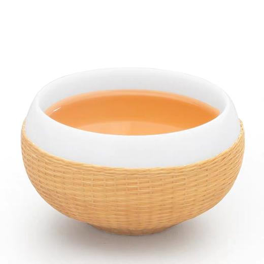 【老山翁】功夫茶杯单杯竹丝扣瓷茶碗小杯子德化白瓷品茗杯主人杯 商品图0