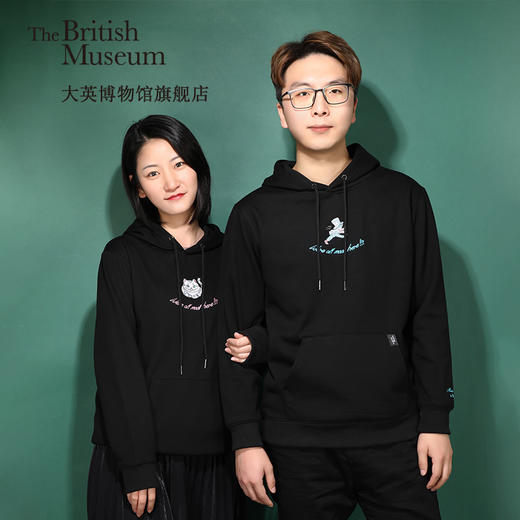 男女时尚连帽潮流卫衣 大英博物馆官方爱丽丝漫游奇境系列加绒卫衣男女通款潮 商品图1