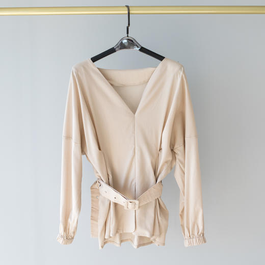 V领天丝收腰衬衣 商品图9