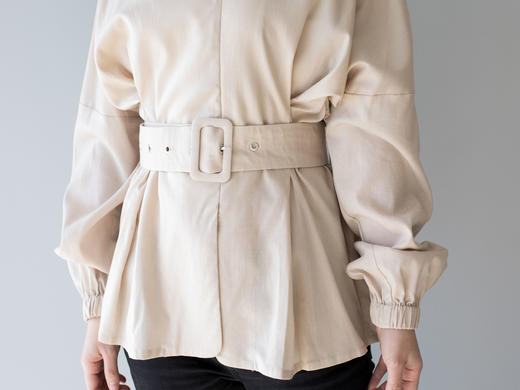 V领天丝收腰衬衣 商品图5