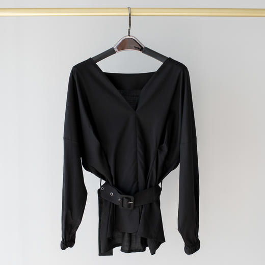 V领天丝收腰衬衣 商品图7