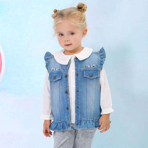 棉果果春秋季女童马夹M122171220136 商品图0