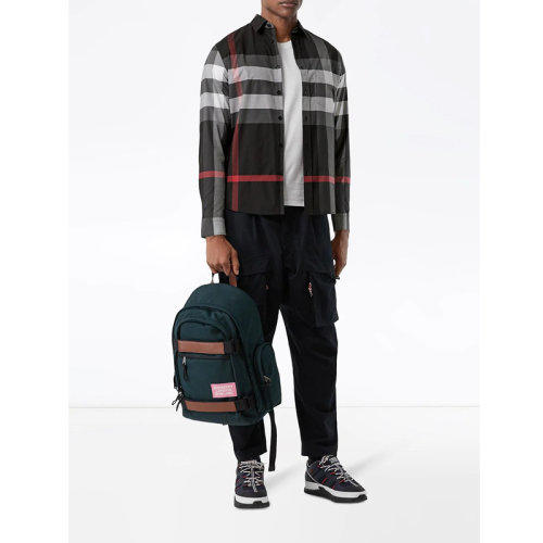 BURBERRY 巴宝莉 男士格纹弹力棉府绸长袖衬衫 8023772 A1008 商品图3