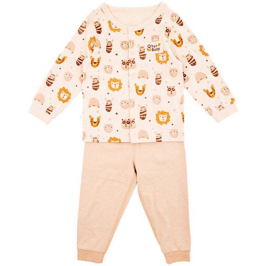 棉果果春秋款新疆彩棉男童纯棉汗布长袖上衣+裤子对开套装M101304120008 商品图2