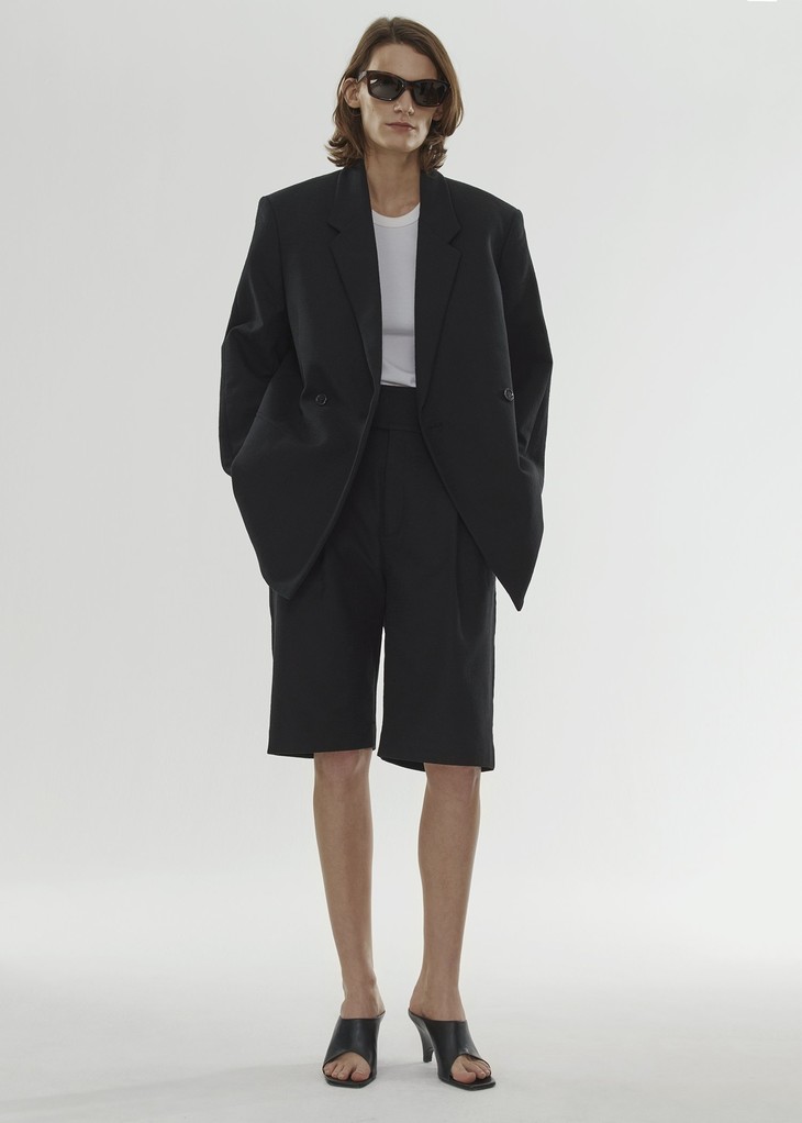 toteme 20ss 黑色loreo双排扣夹克