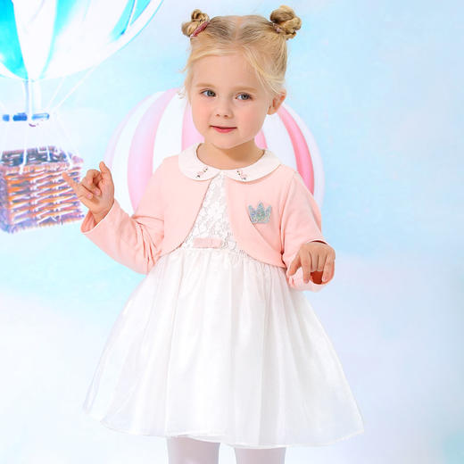 棉果果春秋季女童假两件连衣裙M122700420141 商品图3