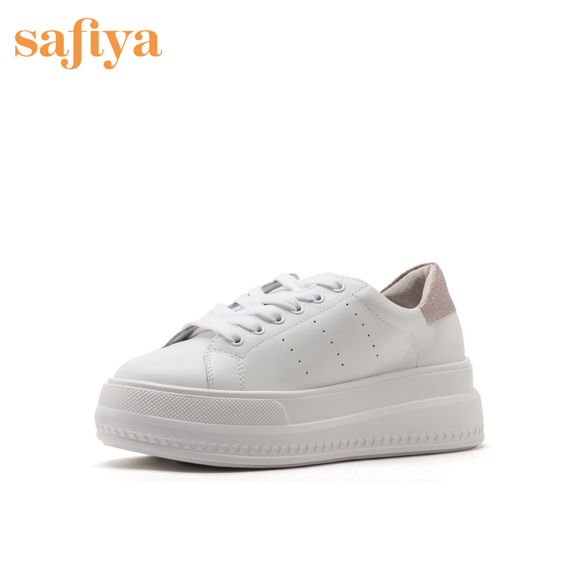 商场同款 | Safiya/索菲娅春款厚底松糕底小白鞋女SF01112301