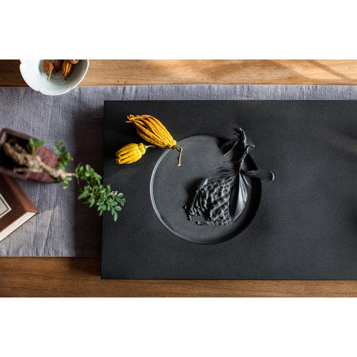 「茶器」木竟 清供佛韵 乌金石茶盘 80cm*30cm*3cm 商品图2