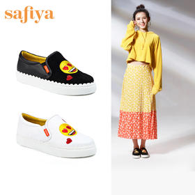 商场同款| Safiya X emoji春季合作款单鞋女平底乐福鞋商场同款休闲鞋单鞋女SF81112138