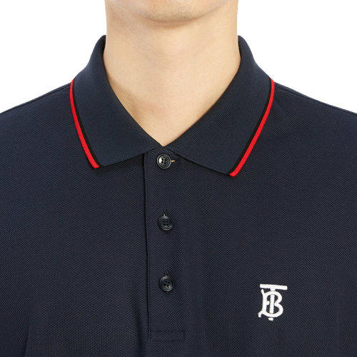 【二】BURBERRY 巴宝莉 男士棉质TB专属标识图案刺绣短袖 POLO衫 藏蓝色 8017007 A1222 商品图4