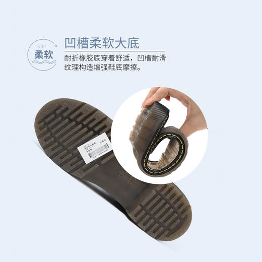 【春节不打烊】Safiya X emoji合作款休闲时尚中跟圆头马丁靴短靴女靴SF81116004 商品图4