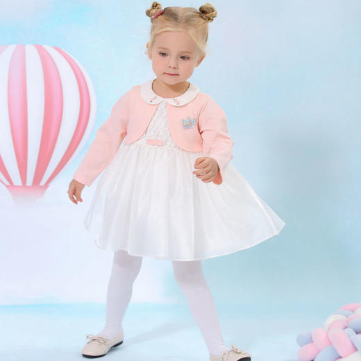 棉果果春秋季女童假两件连衣裙M122700420141 商品图4