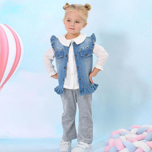 棉果果春秋季女童马夹M122171220136 商品图1