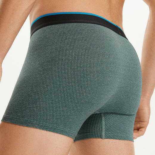 【特价礼盒2条装】柒牌男士2条礼盒装内裤男平角裤冰丝透气网眼新款抗菌短裤衩	118F70030 商品图1