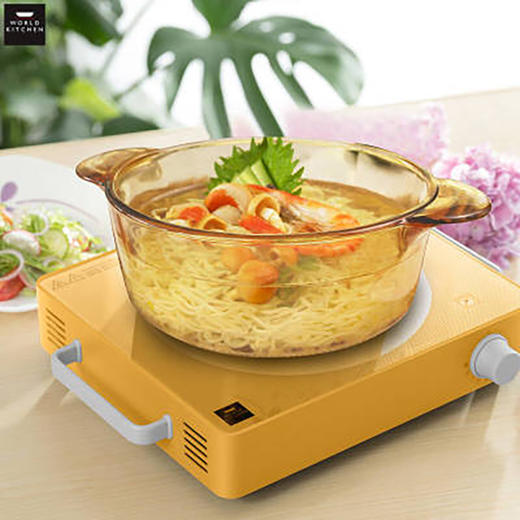 康宁worldkitchen梦幻系列电陶炉多功能家用静音不挑锅耀沙金