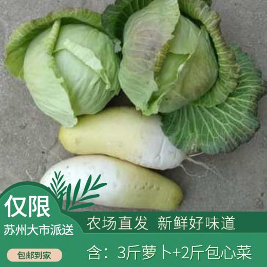 庞庞山—蔬菜组合（萝卜+菜芯或包心菜）5斤装（次日发） 商品图1