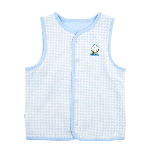 棉果果春秋季有机棉纱内衣上装马夹双层汗布里子M101171220044 商品图1