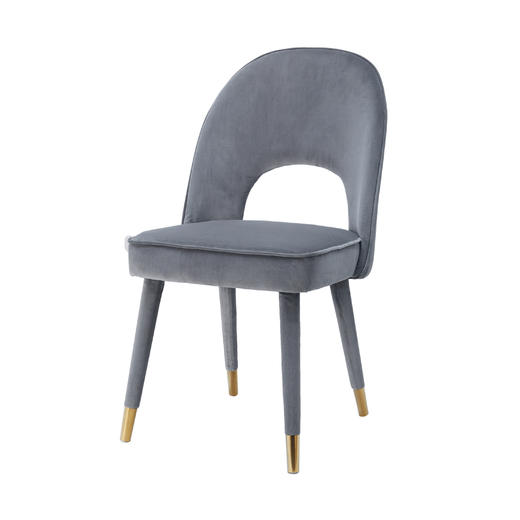 NS家居 ns furniture 布艺丝绒全包金脚餐椅单椅NSDC-1230B 商品图1