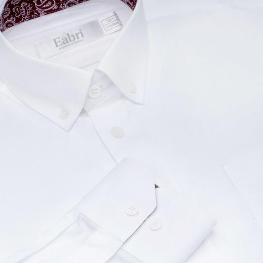 高唯 白色/蓝色80支牛津纺美式衬衫 商品图12
