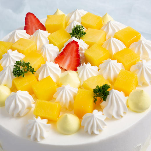 甜蜜城堡-芒果奶油鲜果夹心-多规格【生日蛋糕】 商品图1